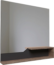 Grossman Мебель для ванной Лайф 80 подвесная винтажное дерево темное/графит – фотография-7